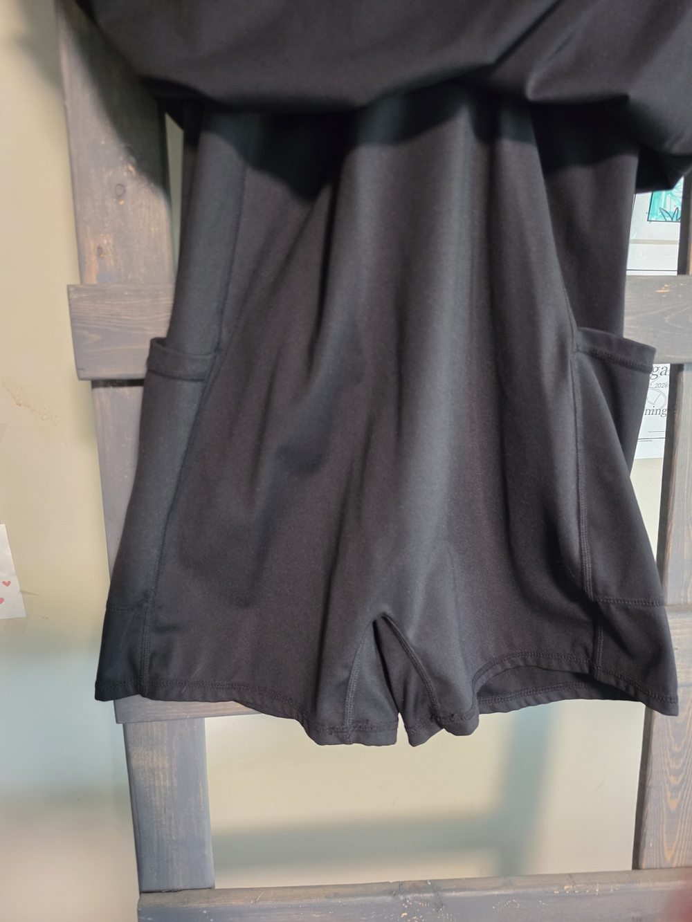 HALARA Black Mini Slip Dress with Cross-Strap Back - Picture 3 of 5